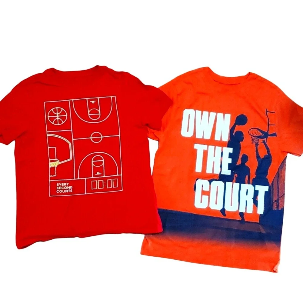 GAP‎ and Crazy 8 Boys Basketball Short Sleeve Shirts 2 pack Size 10